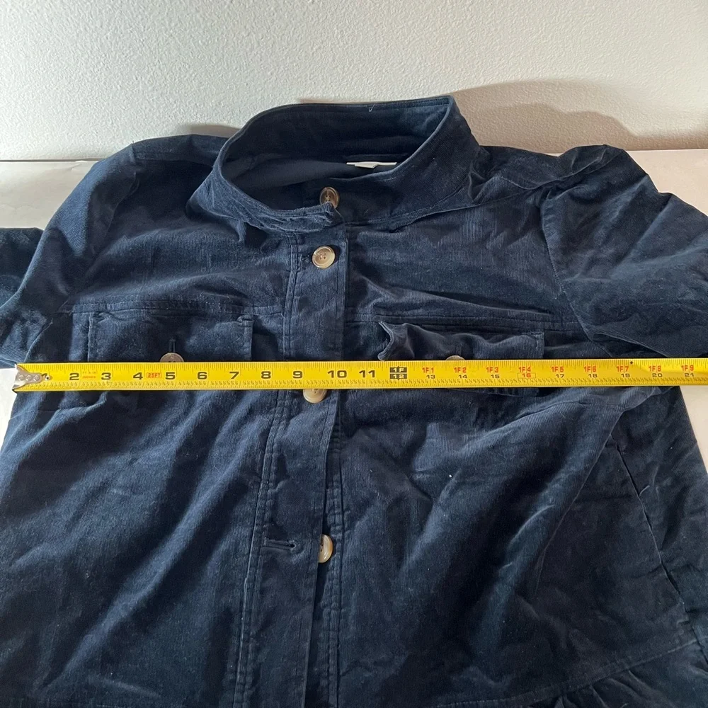 J. Jill L‎ peplum Navy Corduroy Jacket